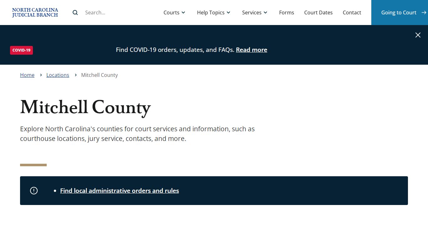 Mitchell County | North Carolina Judicial Branch